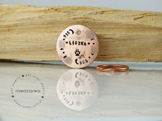 Ø32mm Adresówka miedziana-2 numery po okręgu