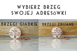Ø32mm Adresówka miedziana 4 linijki