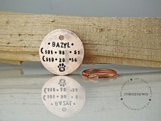 Ø32mm Adresówka miedziana 4 linijki