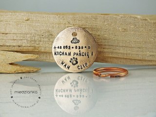 Ø32mm Adresówka z brązu Kocham Pańcię