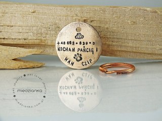 Ø32mm Adresówka z brązu Kocham Pańcię
