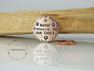 Ø32mm Adresówka - zbijane brzegi [miedź]