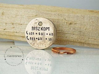 Ø32mm Dwustronna adresówka z adresem [brąz]